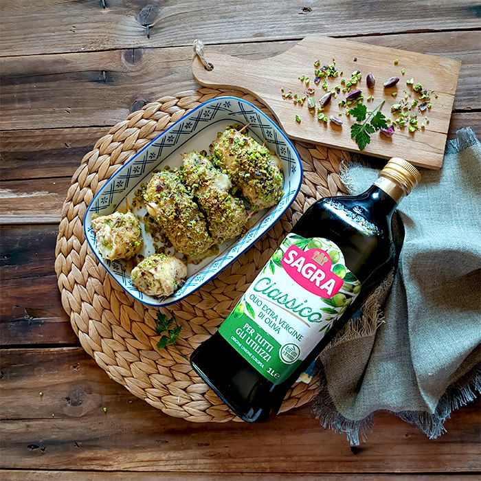 Involtini di pollo al pistacchio