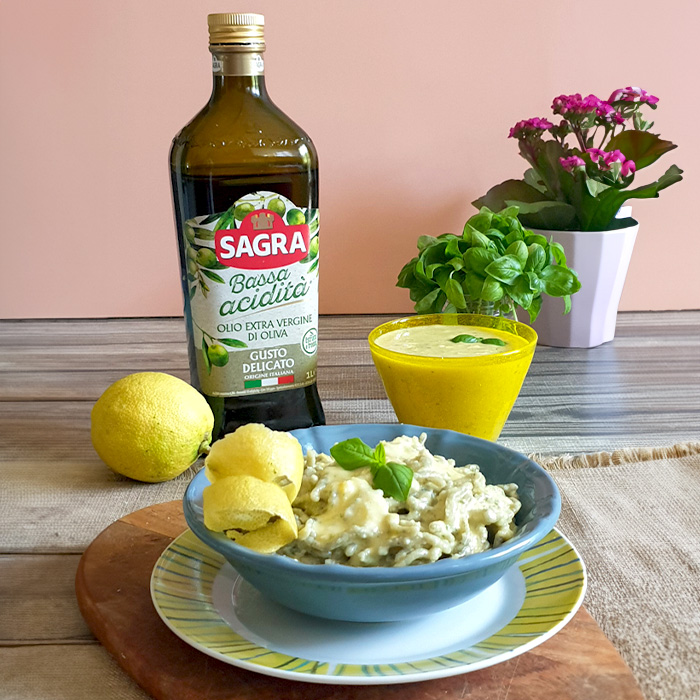 Trofiette di borragini con pesto di limoni