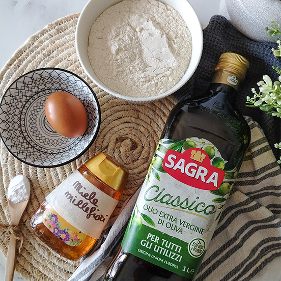 Biscotti del mattino olio e miele
